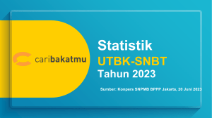Statistik UTBK-SNBT 2023 by caribakatmu