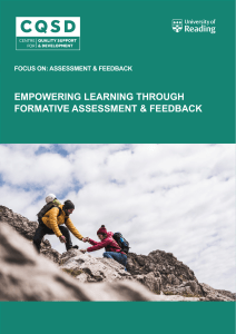 Formative Assessment and Feedback