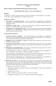 9234 - Supplementary Notes - Law on Contracts