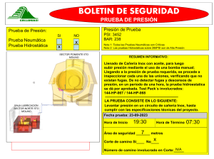 Boletin Seguridad prueba hidrostatica TEST PACK 144-HP-067-068 23-09