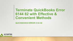 Here's some easy methods to fix QuickBooks Error 6144 82 swiftly
