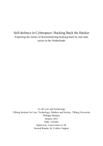 Self Defence in Cayaberspace - Hacking back the hacker