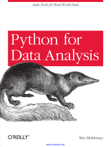 Python for Data Analysis O´Reilly