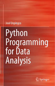 Python programming for Data analysis