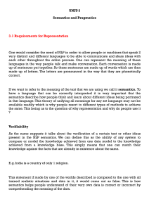 Semantics & Pragmatics: NLP Representation Requirements