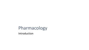 Intro to Pharmacology 