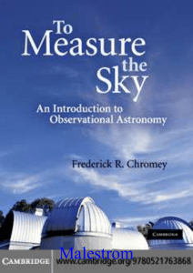 To Measure the Sky - Intro to Observational Astronomy 