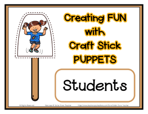 Craft Stick Puppets - Students