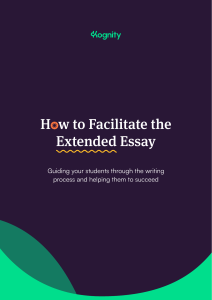 How to Facilitate the Extended Essay PDF 2022