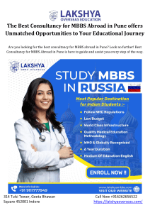 The Best Consultancy for MBBS Abroad in Pune offers Unmatched Opportunities to Your Educational Journey