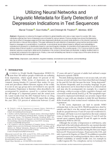2020 Utilizing Neural Networks and Linguistic Metadata for Early Detection of Depression Indications in Text Sequences