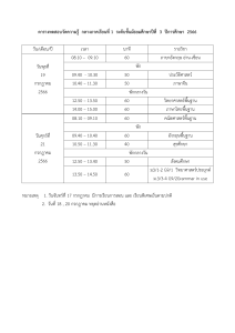 ตารางสอบกลางภาค ม.3 ปี 2566