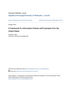 A Framework for Information Policies wit