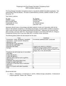 Drug Dosage Calculation Handout for BSN Completion (1) (1)