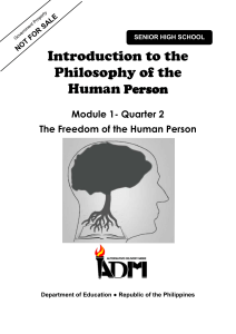 Introduction to the Philosophy of the Human Person Module 1 Q2