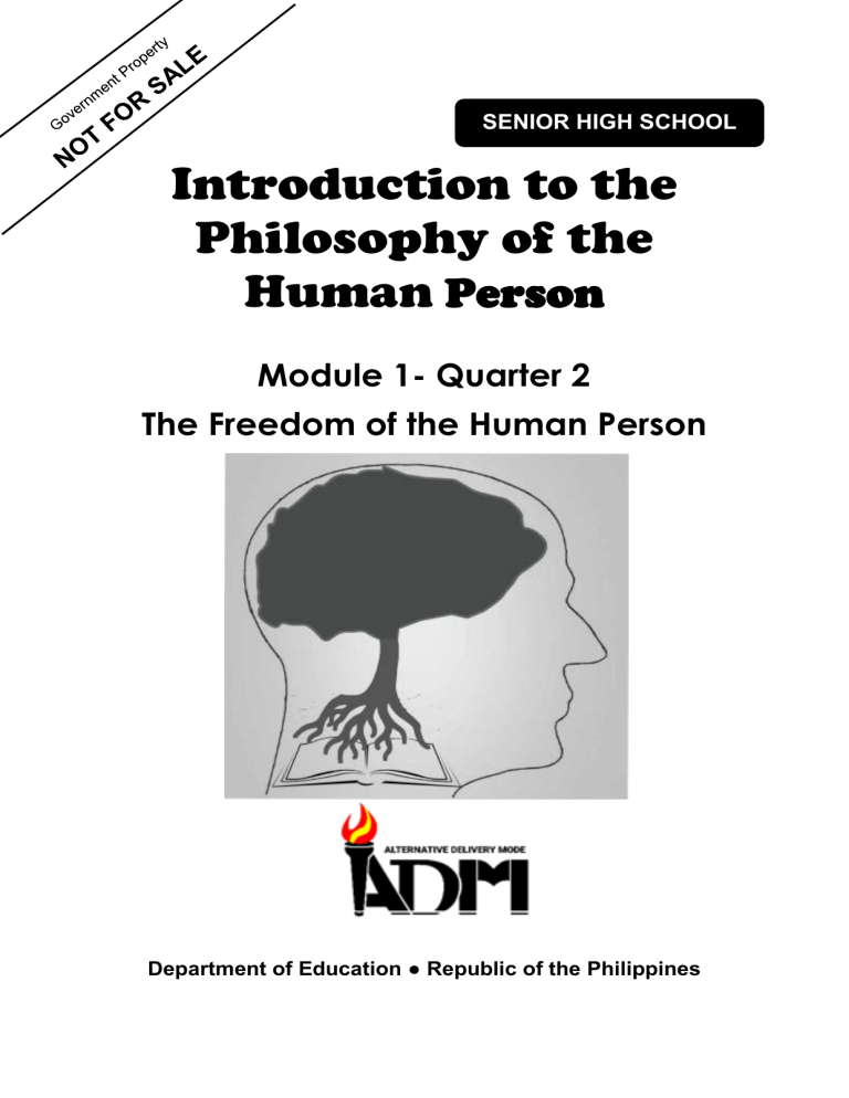 Introduction To The Philosophy Of The Human Person Module 1 Q2 2284