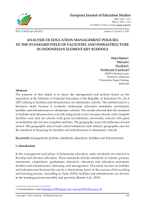ANALYSIS OF EDUCATION MANAGEMENT POLICIES IN THE S