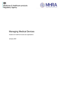 Managing medical devices