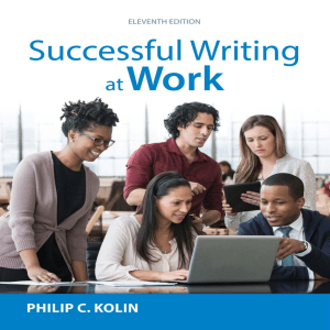 Philip C. Kolin - Successful Writing at Work-Wadsworth Publishing (2016)