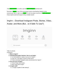 ImgInn – Download Instagram Posts, Stories, Video, Avatar, and More (But…Is It Safe To Use 