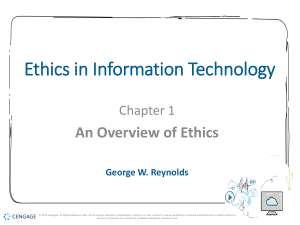 Computer Ethics Chapter 1 Review