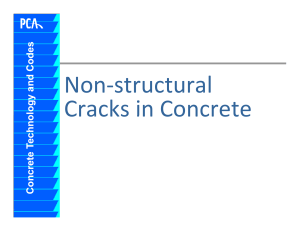 Non-structural Cracks in Concrete