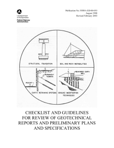 Checklist and Guidelines for Review of Geotech Reports