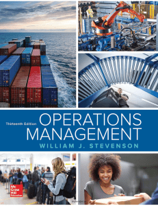 Stevenson - Operations Management 13th Edition c2018