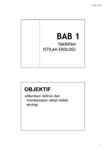 Definisi dan Istilah Ekologi: Presentasi