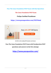 FinOps Certified Practitioner FOCP Real Questions 2024