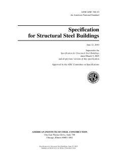Latest AISC Structural Steel Buildings Specification-2010