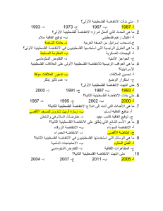 اسئلة الاتفاضة الاولى والثانية