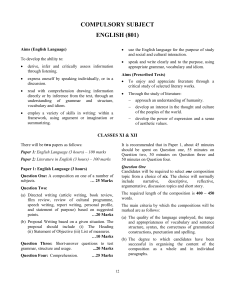 3. ISC English Syllabus