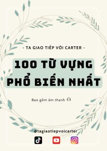 100 Từ Vựng Phổ Biến Nhất