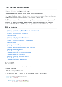 JavaProgrammingForBeginners-CourseBook