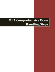 Comprehensive Exam, Tips .docx