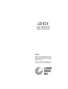 LDI-824 Laser Diode Driver Manual