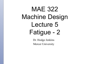 Fatigue slides machine design