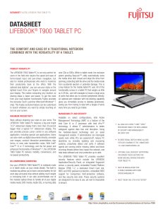 Notebook-Computer-LifeBook-T900-Tablet-PC-datasheet