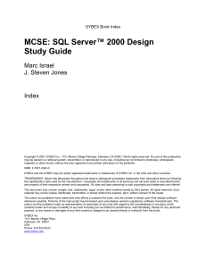 MCSE - SQL Server 2000 - Design Study Guide