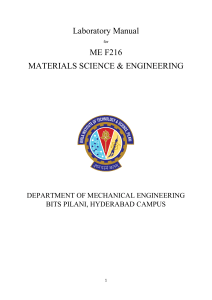 Laboratory Manual ME F216