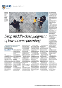 Drop middle-class judgment of low-income parenting - AP Irene Ng et al