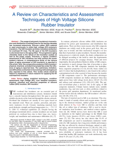 A Review on Characteristics and Assessment Techniques of High Voltage Silicone Rubber Insulator