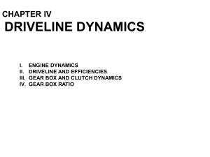 Chapter IV Driveline Dynamics