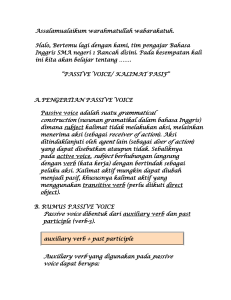 Passive Voice: Pengertian, Rumus, dan Contoh Soal