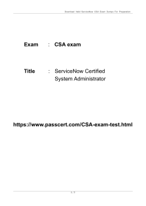 2024 ServiceNow Certified System Administrator (CSA) Dumps