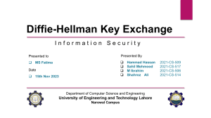 Diffie-Hellman Key Exchange