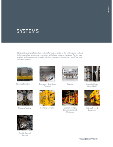 Proserv Product and Service Catalogue - System