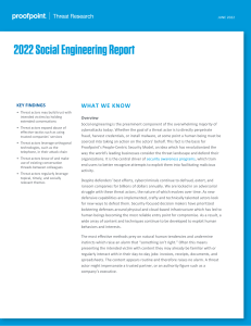 Proofpoint Threat Research Social Engineering Report 2022