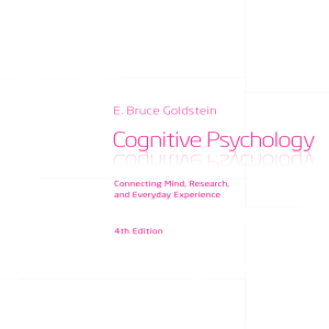 Cognitive Psychology 4th Edition